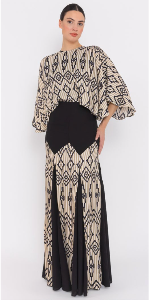 Vestido Largo Combinado