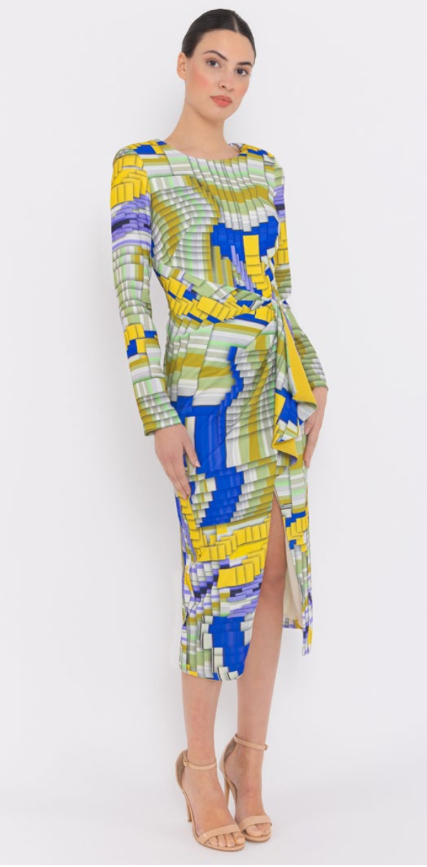 Vestido Midi Pliegues