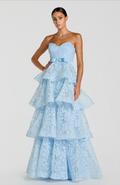 Vestido Strapless Organza