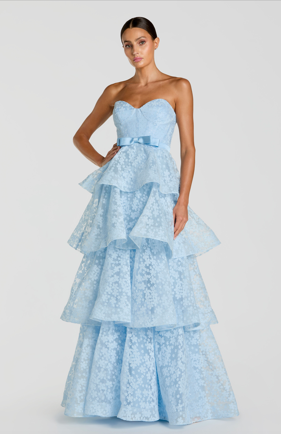 Vestido Strapless Organza