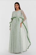 Vestido Menta con Capa