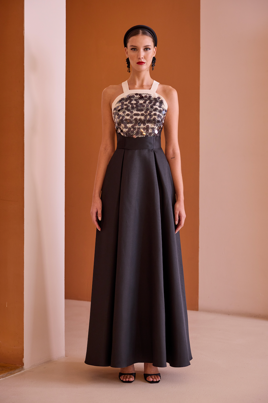 Vestido Largo Mikado