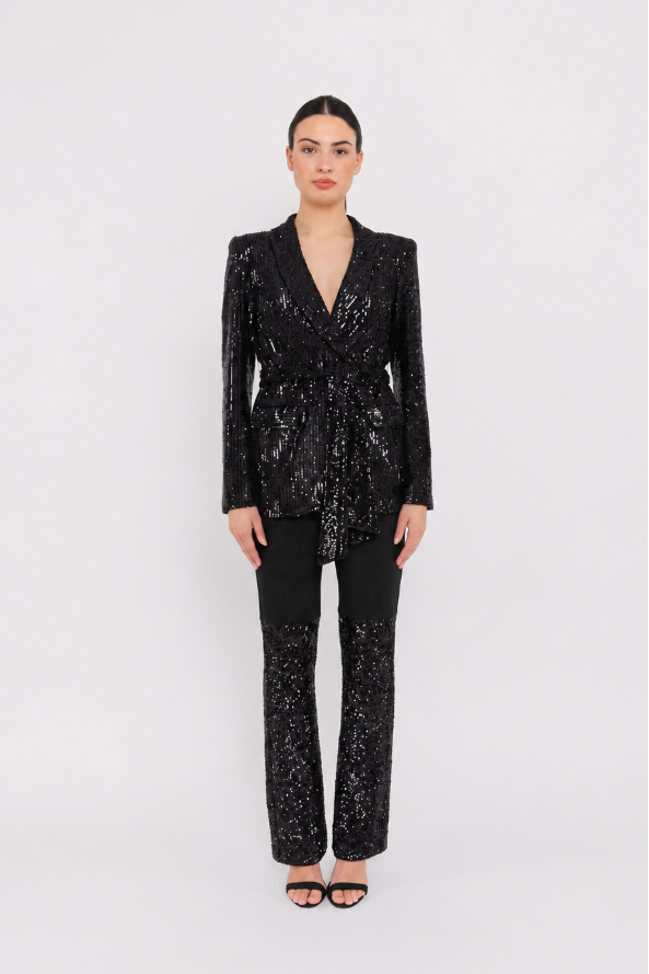 Conjunto Blazer y Pantalón de Lentejuela