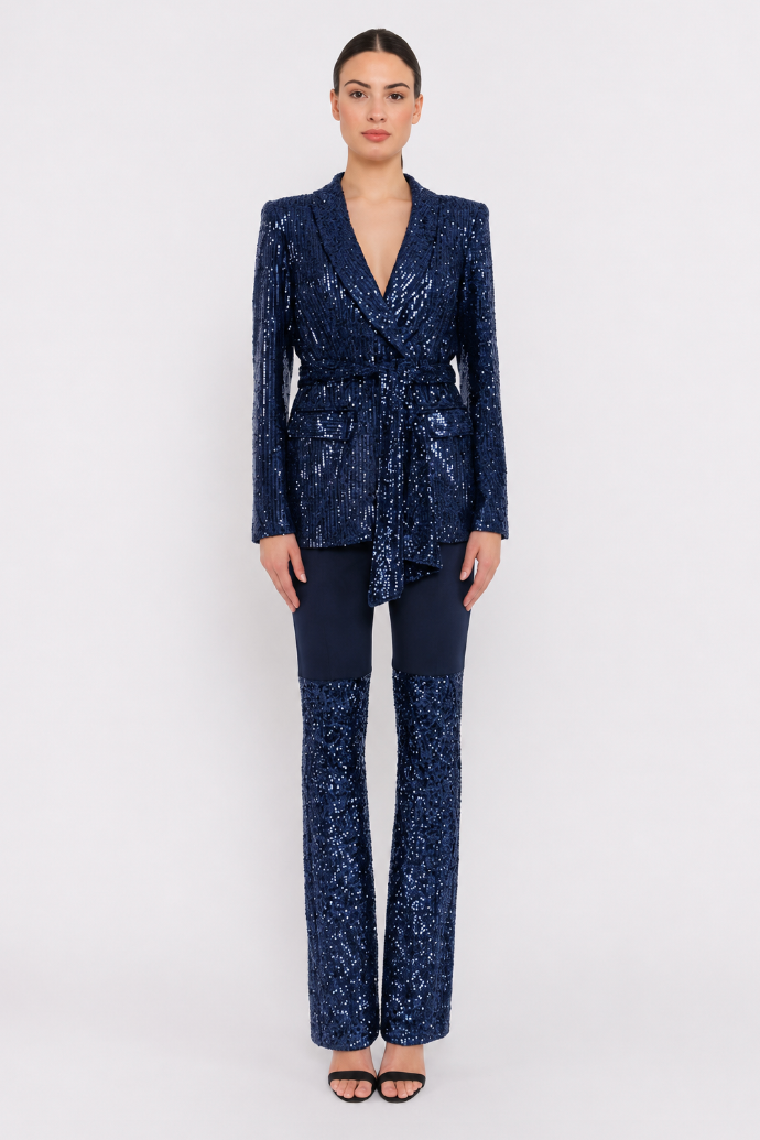 Conjunto Blazer y Pantalón de Lentejuela