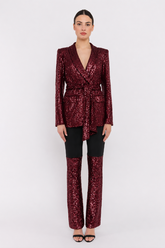 Conjunto Blazer y Pantalón de Lentejuela