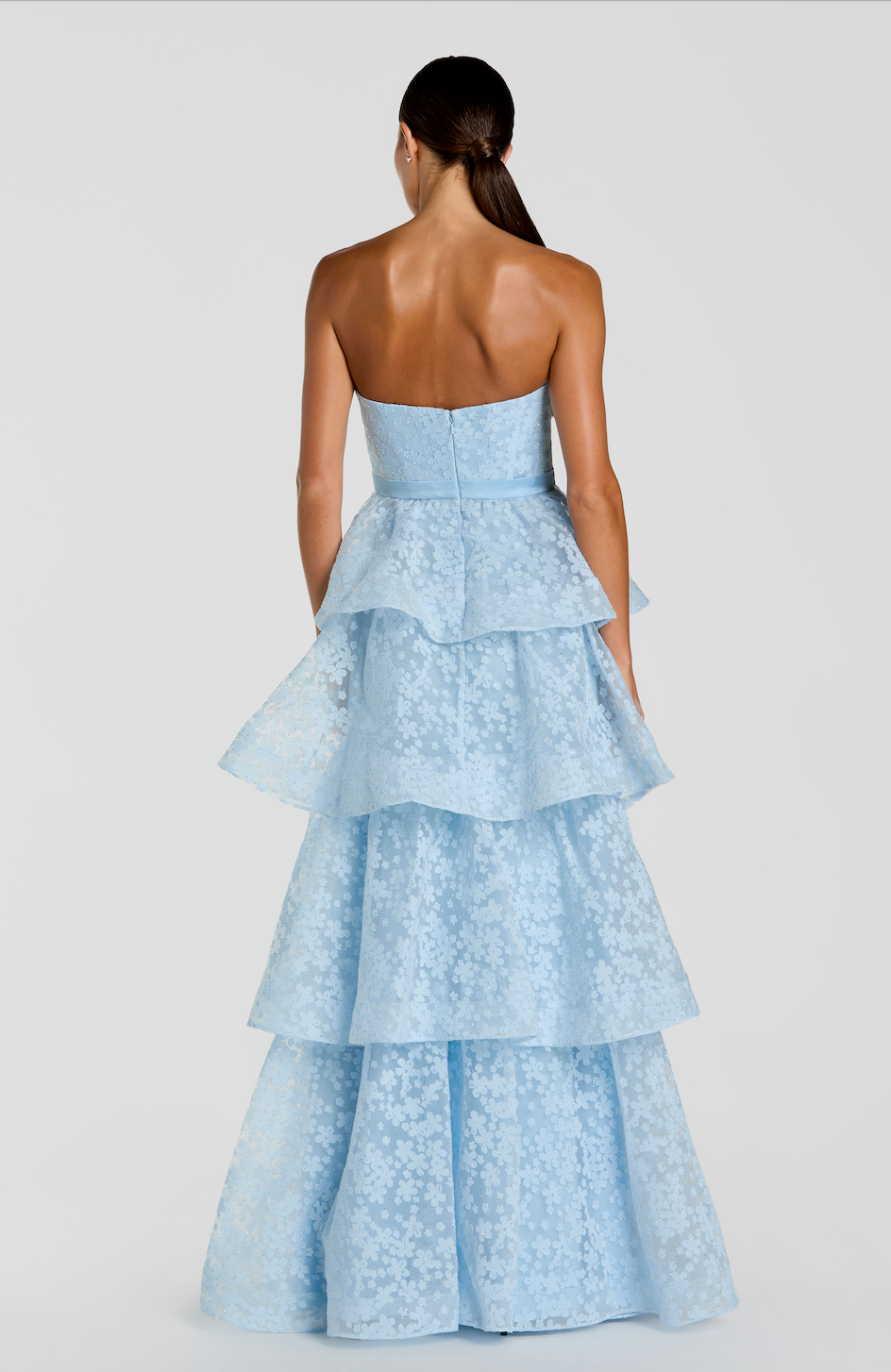 Vestido Strapless Organza