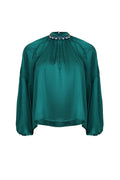 Blusa cuello pedreria- M Esmeralda