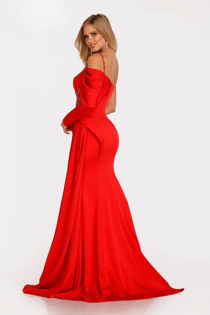 One puffed sleeve- 6 Red