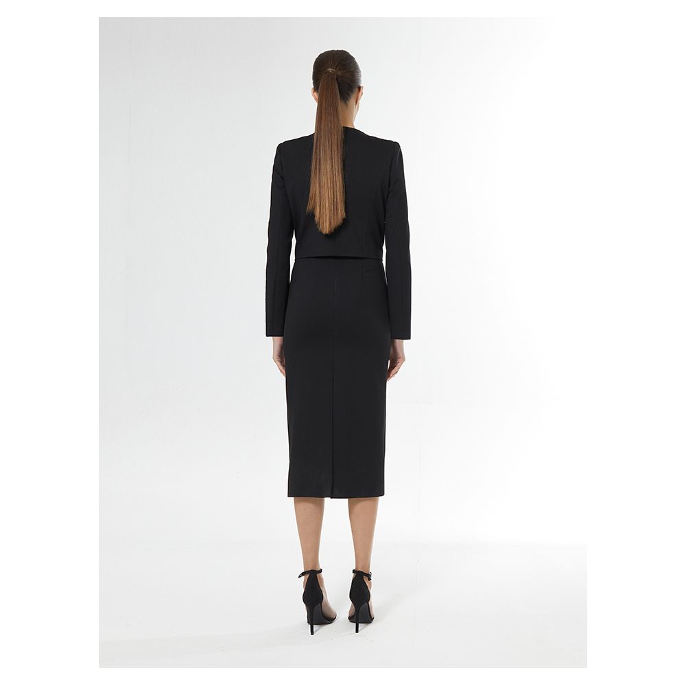 Conj Vestido Chaqueta corta- 40 Negro